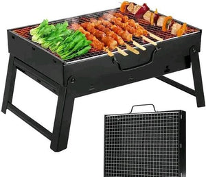 'charcoal grill , Set of 4 - Portable Free-Standing Folding Charcoal Barbecue