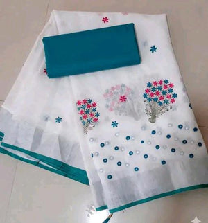 Krivity Brand Bollywood Cotton Linen Saree.