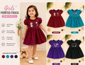 Girls Printed Cotton Frock Dress  Pack of 4