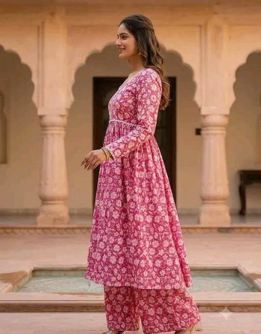 Sadya Attire Anarkali Plazo Set