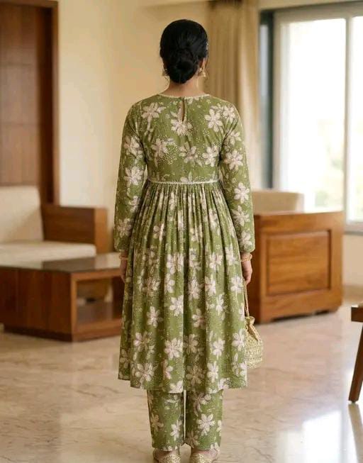 Sadya Attire Anarkali Plazo Set