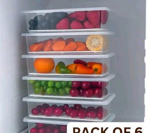 AUSPICIOUS Fridge Organizer  Box Set  6 BPA-Free Plastic
