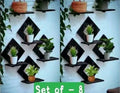 WALL SHELF IN SQUAR SHAPE  SET OF 8  Wishlisted