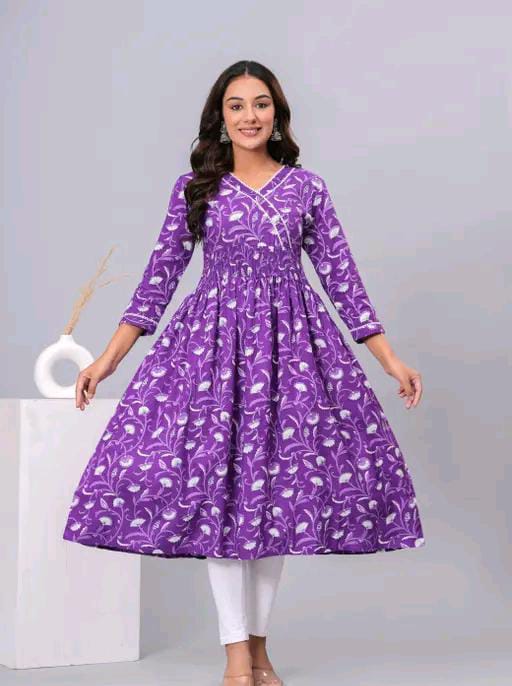Printed Smocked Tier Dress With Sleeves | Squar Neck Dress | Late