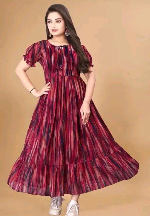 Woman Maxi Dress Designer  Classic Latest Printed Women