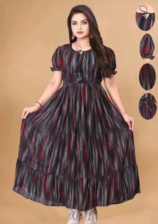 Woman Maxi Dress Designer  Classic Latest Printed Women
