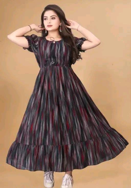 Woman Maxi Dress Designer  Classic Latest Printed Women