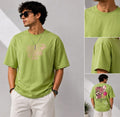 Olive Green Heavy Cotton Round Neck T-Shirt