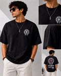 Black Color Heavy Cotton Lahara T-Shirt Round Neck
