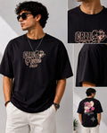 Heavy Cotton 'Lehra' Black Round-Neck T-Shirt – Stretchable and Flexible