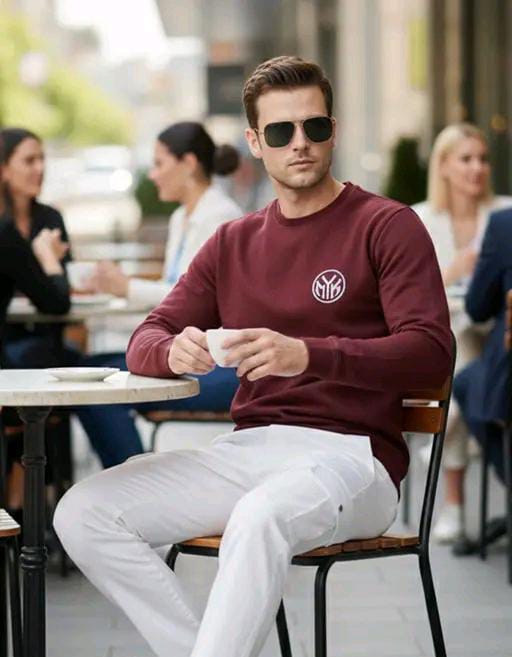 Men Printed Cotton Blend Round  Neck T-Shirt