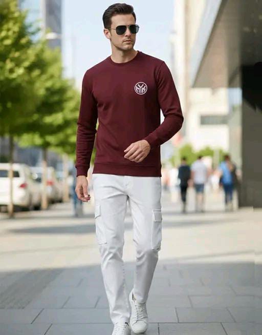 Men Printed Cotton Blend Round  Neck T-Shirt