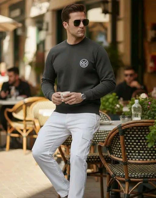 Men Printed Cotton Blend Round  Neck T-Shirt