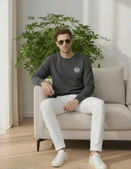 Men Printed Cotton Blend Round  Neck T-Shirt