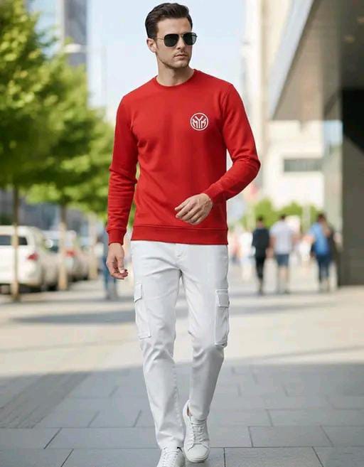 Men Printed Cotton Blend Round  Neck T-Shirt