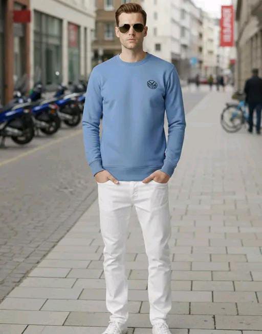 Men Printed Cotton Blend Round  Neck T-Shirt