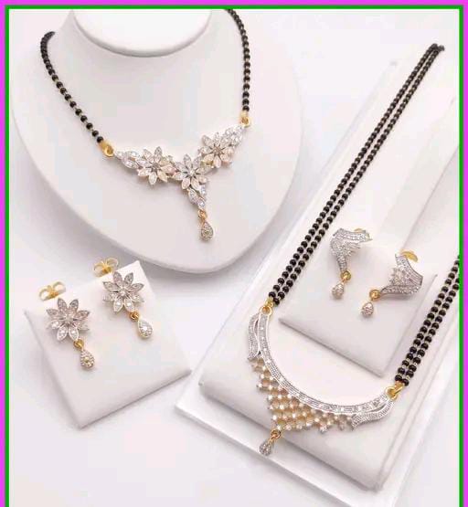 Traditional design short diamond Mangalsutra
