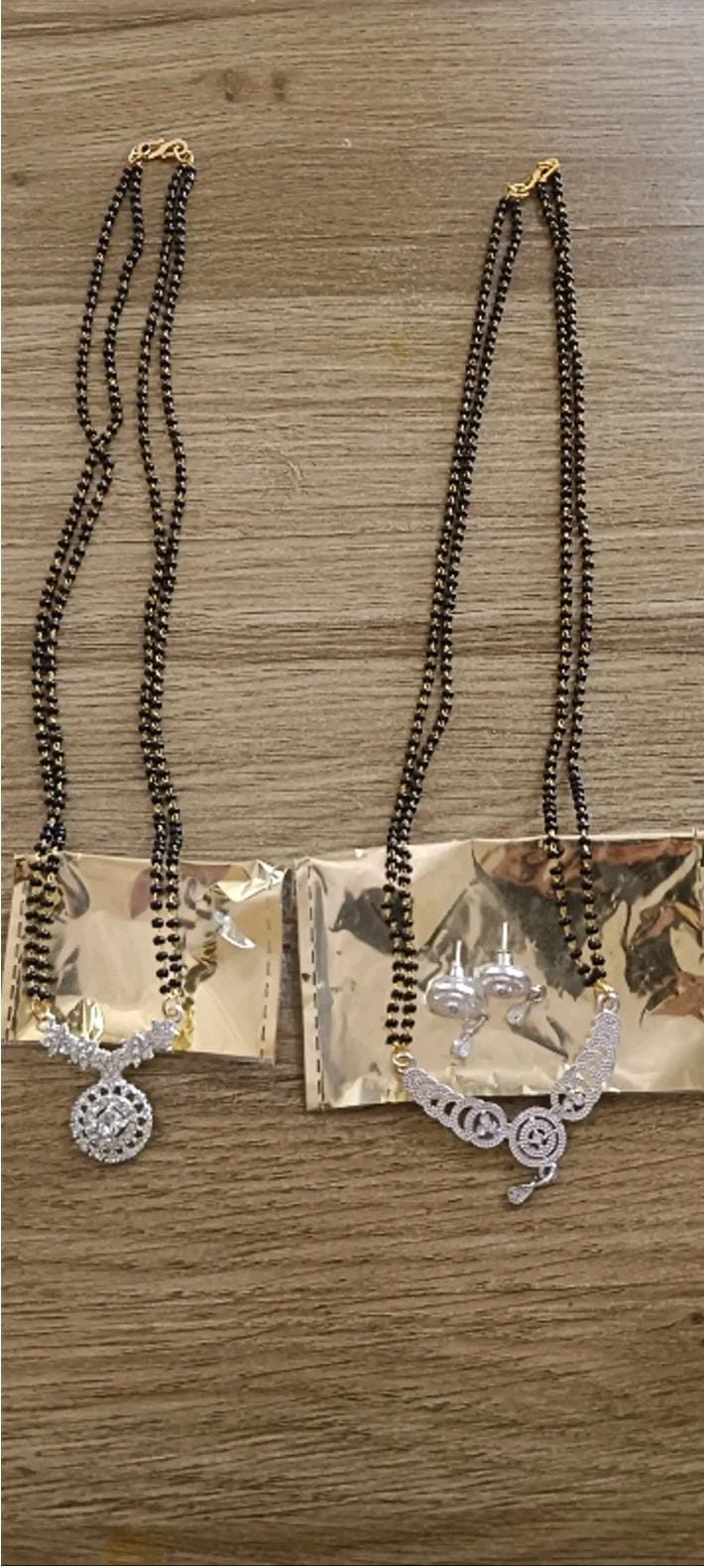 Traditional design short diamond Mangalsutra