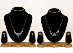 Traditional design short diamond Mangalsutra