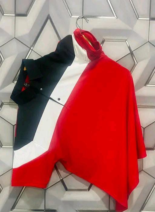 Men Solid Polo Neck T Shirts Pista Black and White Patta