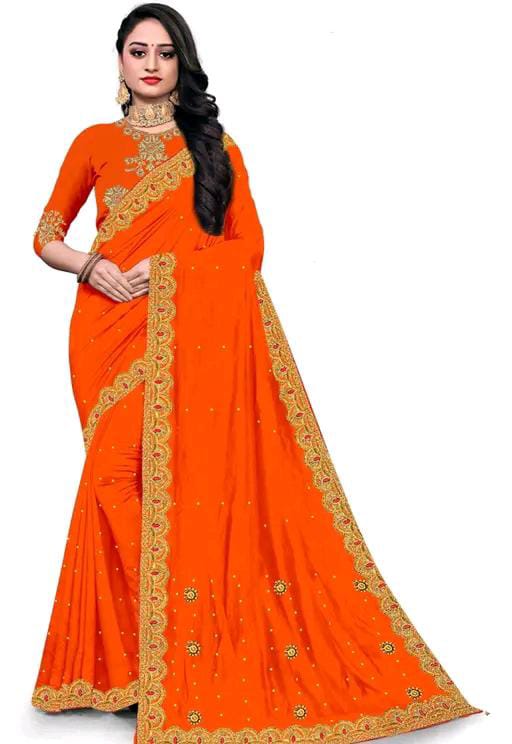 Gabani Fashion Cutwork Mirror Saree